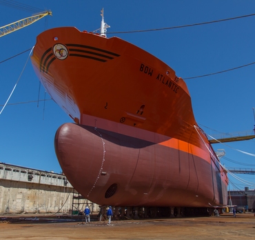 Odfjell's chemical tanker Bow Atlantic at the EAS shipyard in Brazil